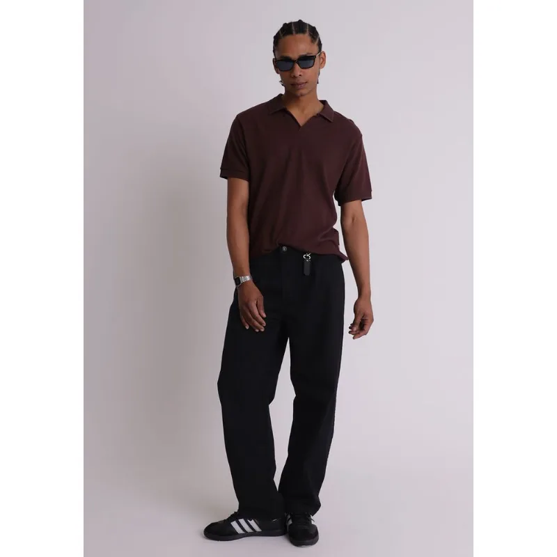 Calça sarja masculina alfaiataria preta Preto 42