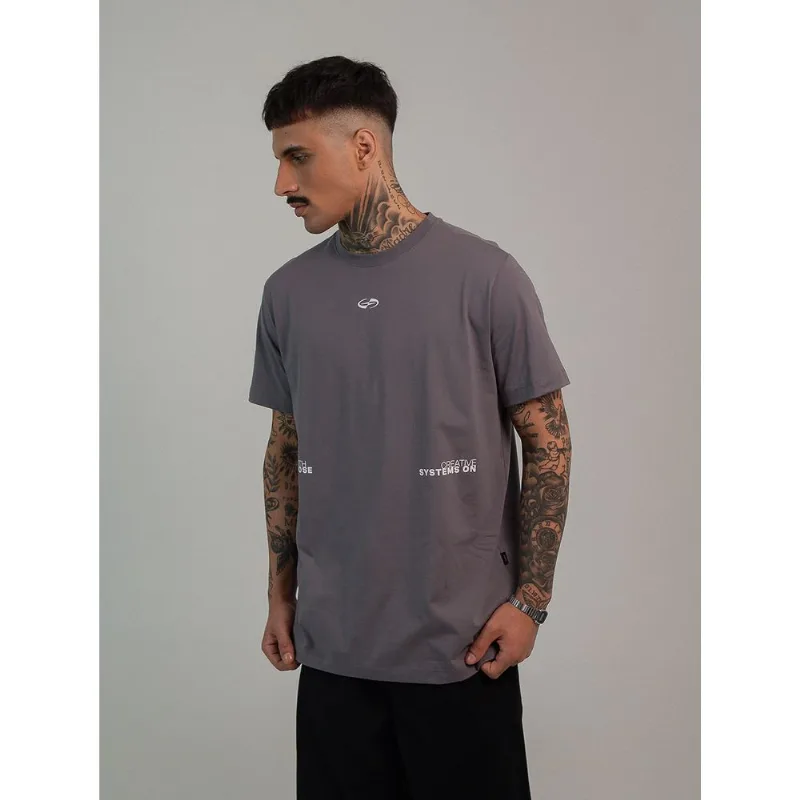 Camiseta algodão masculina creative chumbo Chumbo P