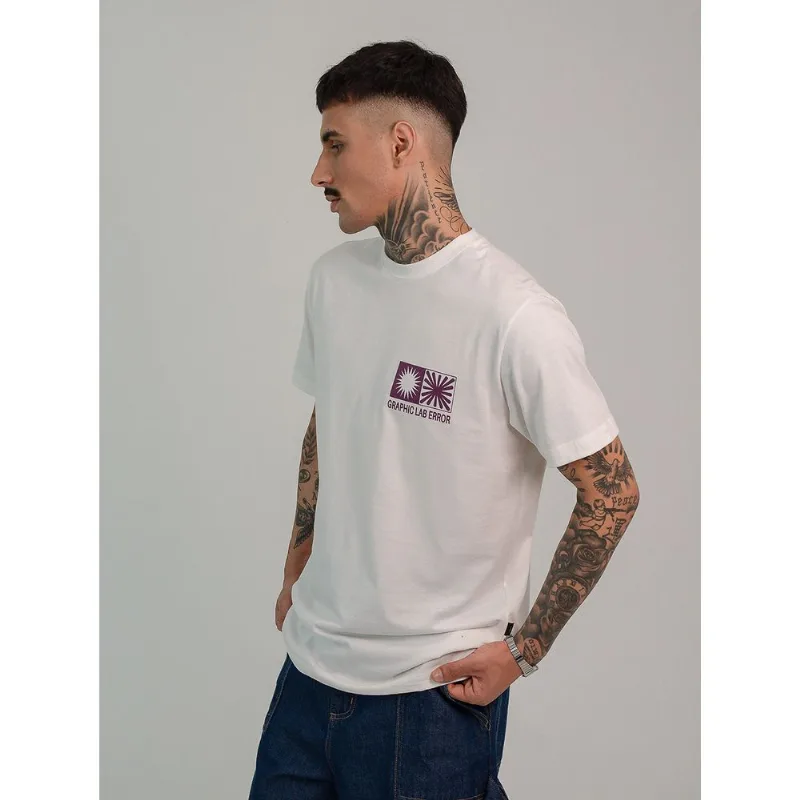 Camiseta algodão masculina comfort graphic branca Off white P