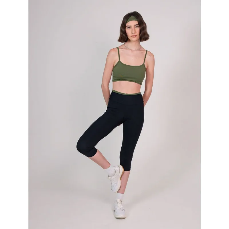 Calça legging feminino capri preta Preto P