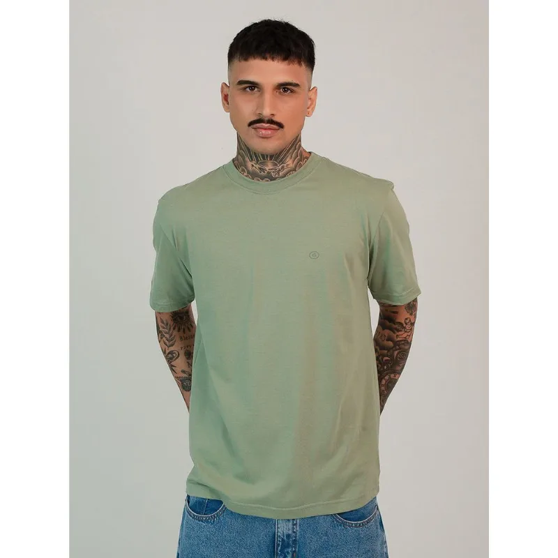 Camiseta algodão masculina logo gang verde clara Verde claro M