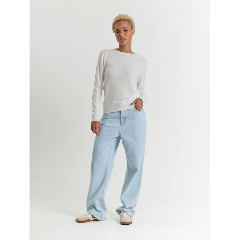 Calça jeans feminino reta five pockets azul Azul 38