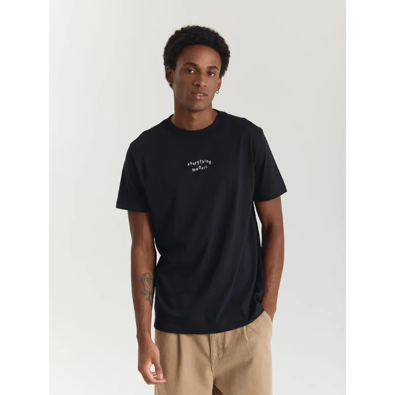 camiseta algodão masculina comfort Preto M