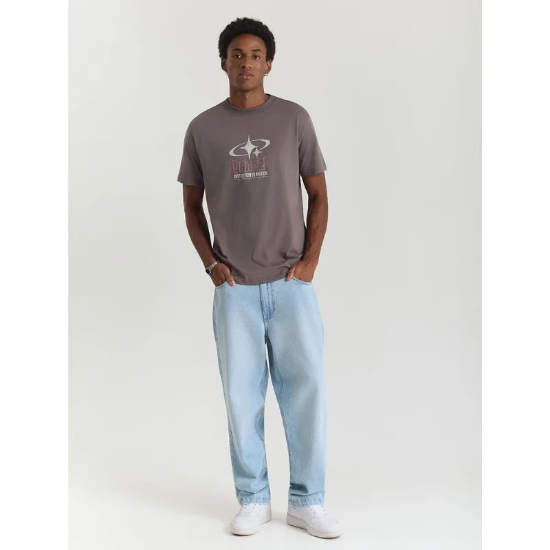 calça jeans masculina loose azul Azul 42