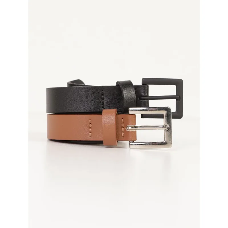 Kit de cintos preto e marrom Marrom M - GANG
