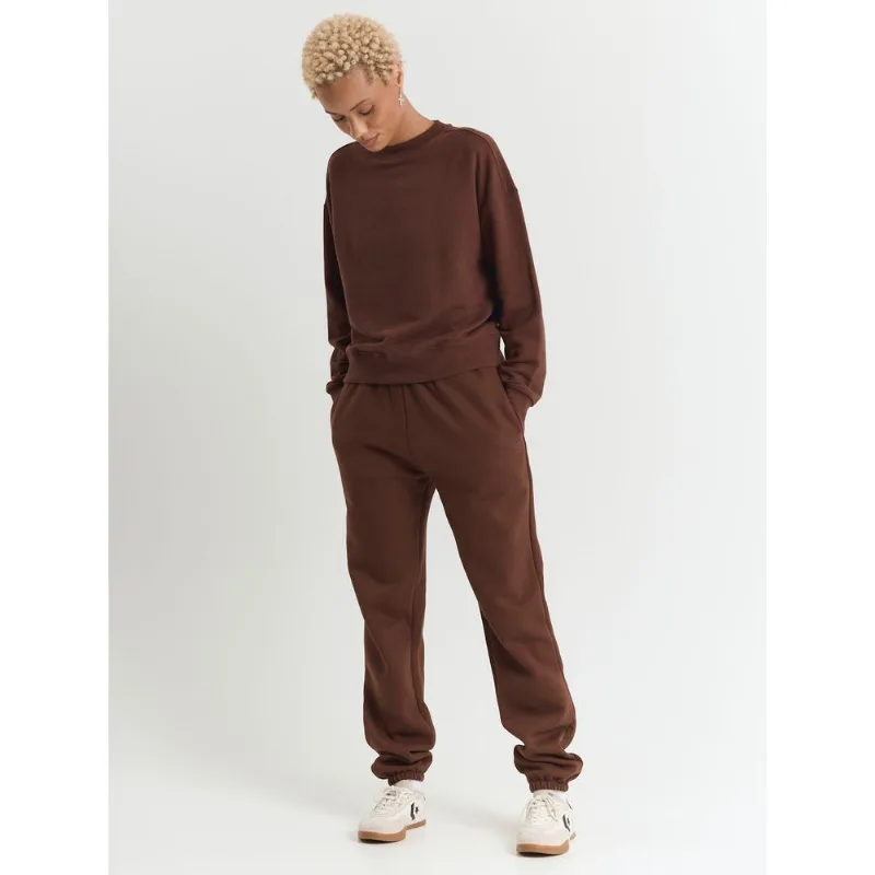 Moletom cropped marrom Marrom P