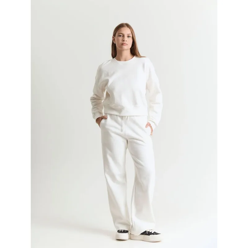 Calça moletom feminino wide leg off white Off white P