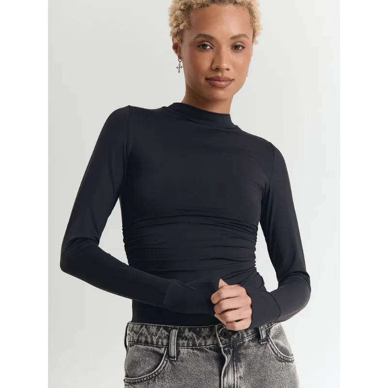 Body manga longa Preto G