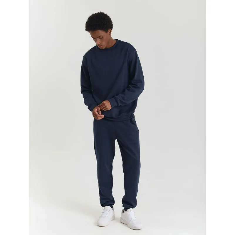 Calça moletom masculina básica jogger marinho Marinho M