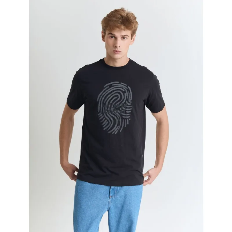 Camiseta comfort estampa evolve or repeat Preto M