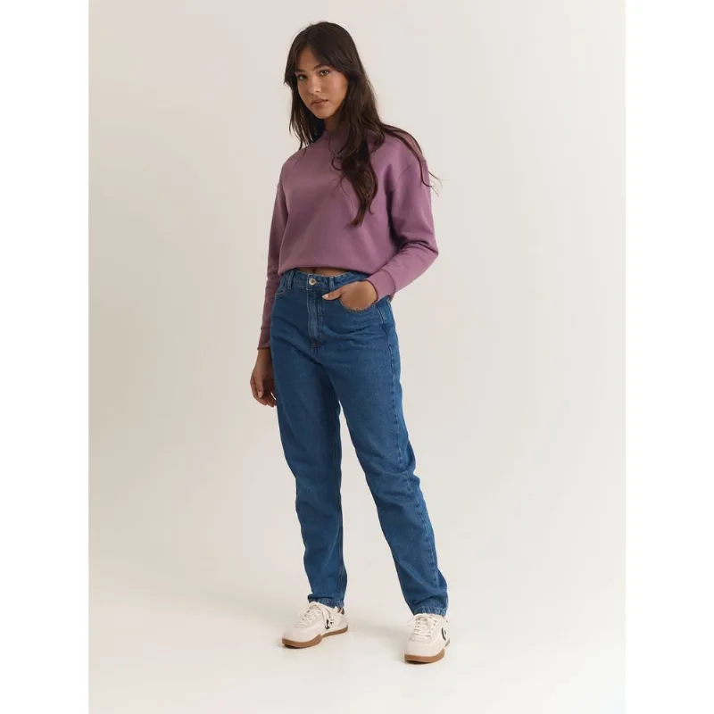 Calça jeans feminino mom vintage azul Azul 38