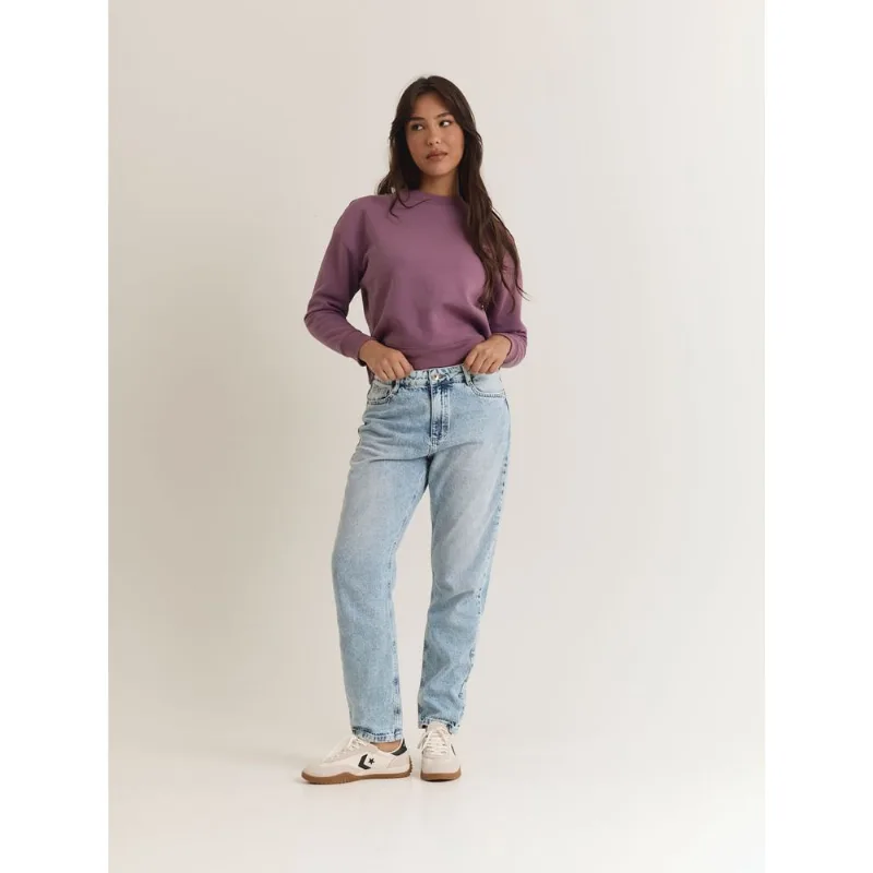 Calça jeans mom cintura alta Azul 34