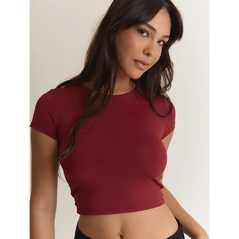 Blusa gola redonda Vermelho G