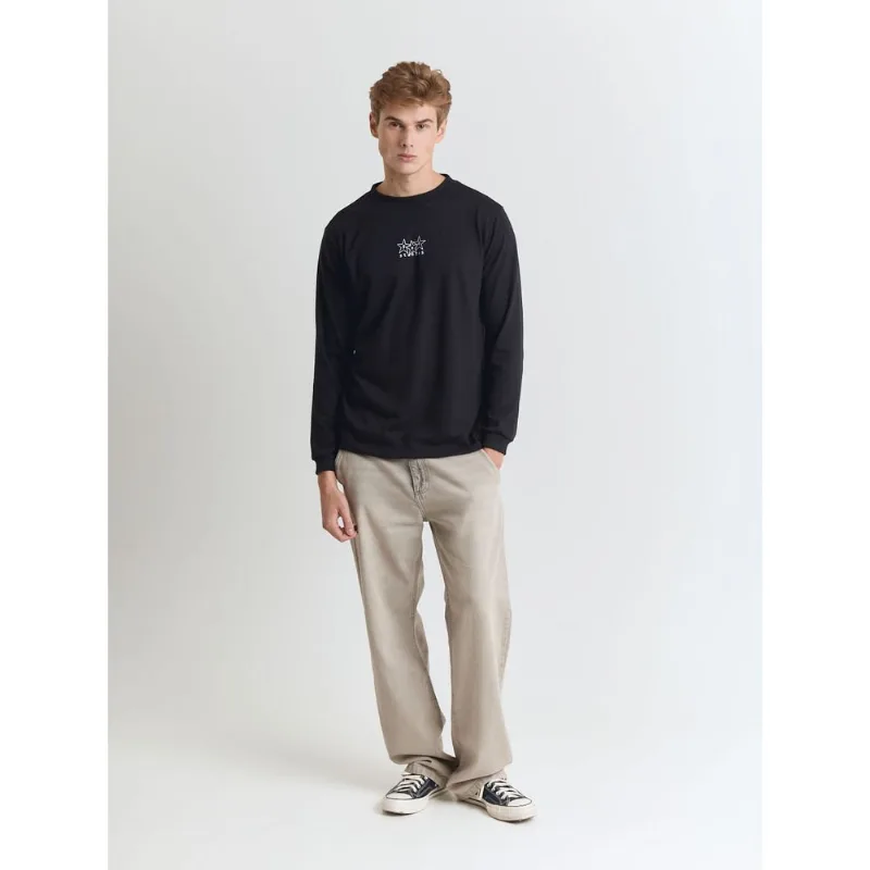 Calça jeans baggy com bolso faca Cinza 44