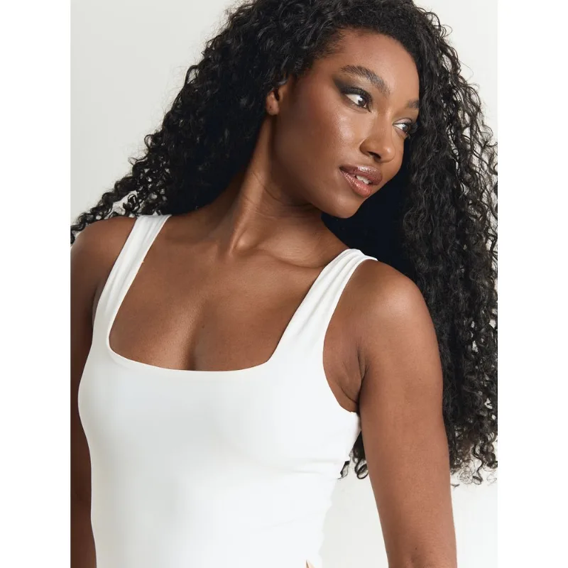 Body regata básico em poliamida branco Branco P