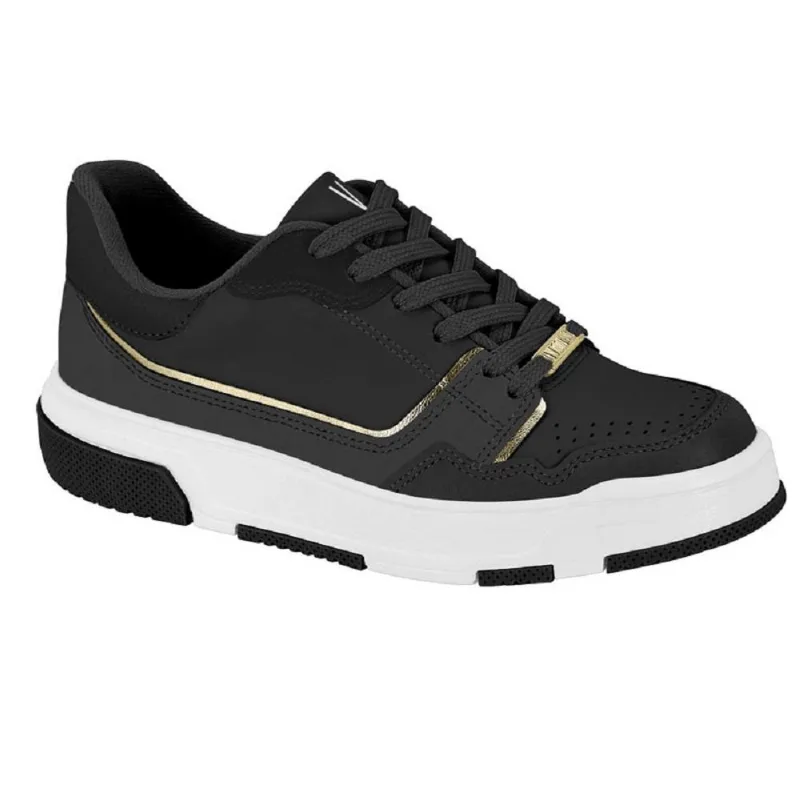 Tenis Vizzano Casual Ref 1455.102.30731 Preto/dourado 36