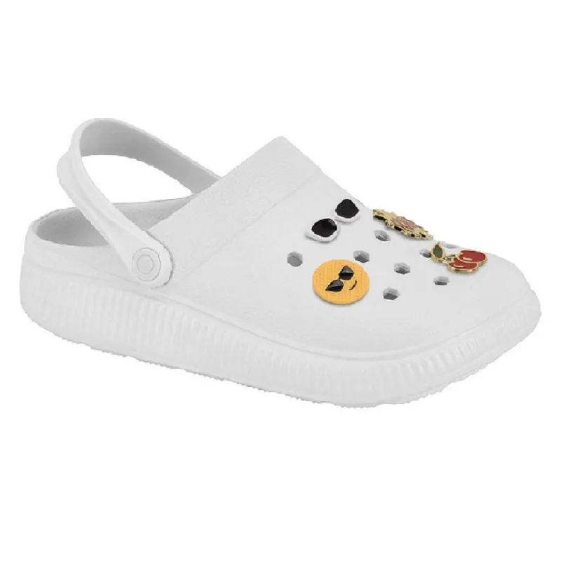 Sandalia Babuche Moleca Enfeite Ref 5832.101.30598 Branco 039