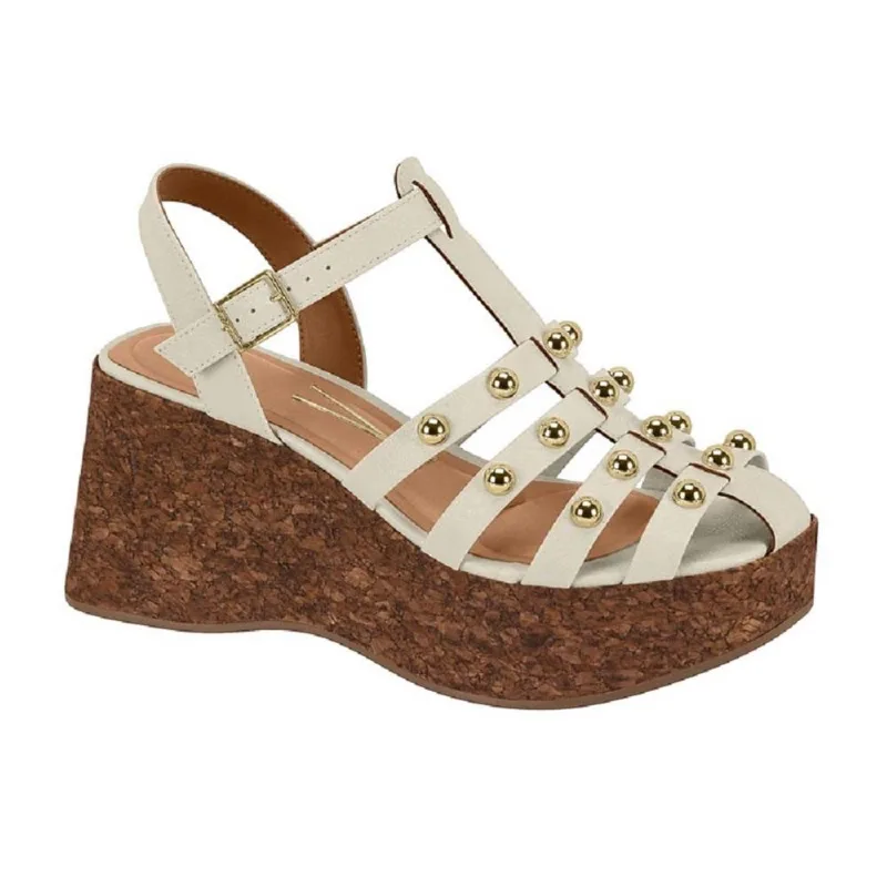 Sandalia Vizzano Anabela Ref 6559.105.29711 Branco Off 34