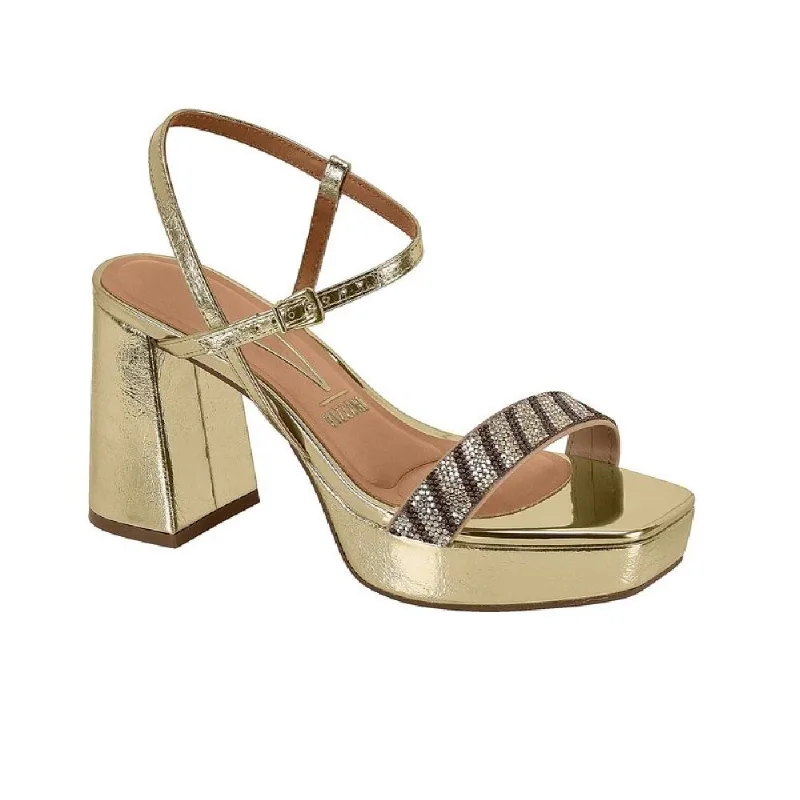 Sandalia Vizzano Salto Bloco Ref 6472.215.30827 Dourado 34