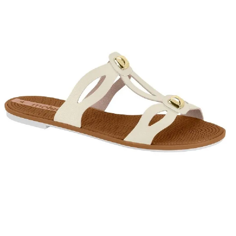 Sandalia Moleca Rasteira Ref 5297.480.9569 Branco Off 38