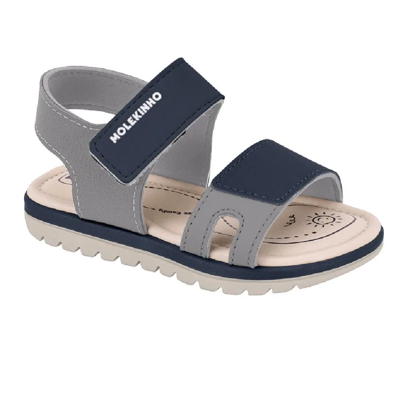 Sandalia Molekinho Napa Floter Ref 2650.203.13958 Cinza/marinho 026