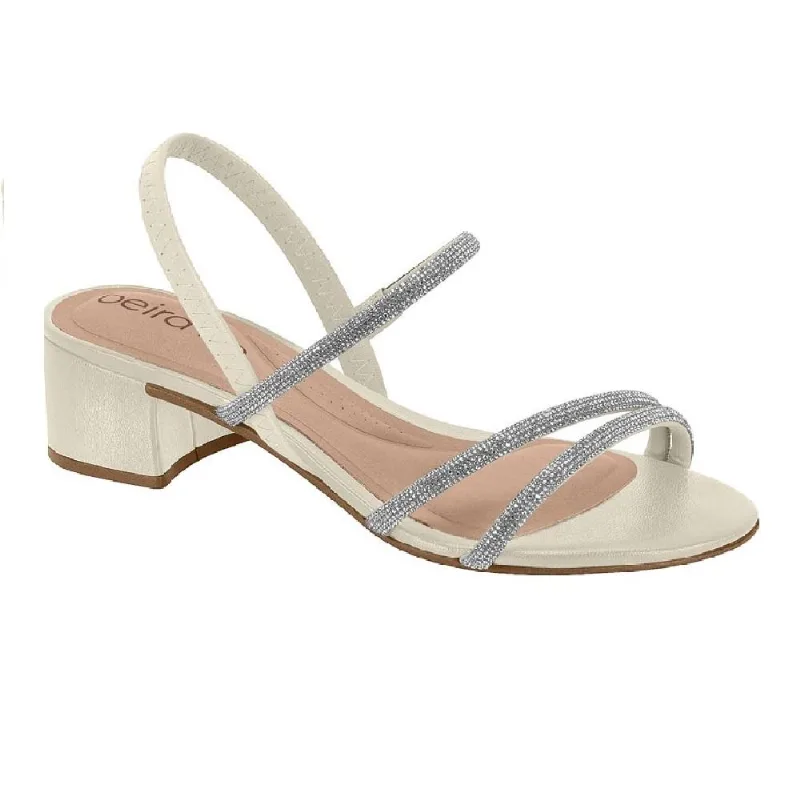 Sandalia Beira Rio Salto Bloco Ref 8345.647.31190 Branco Off 36