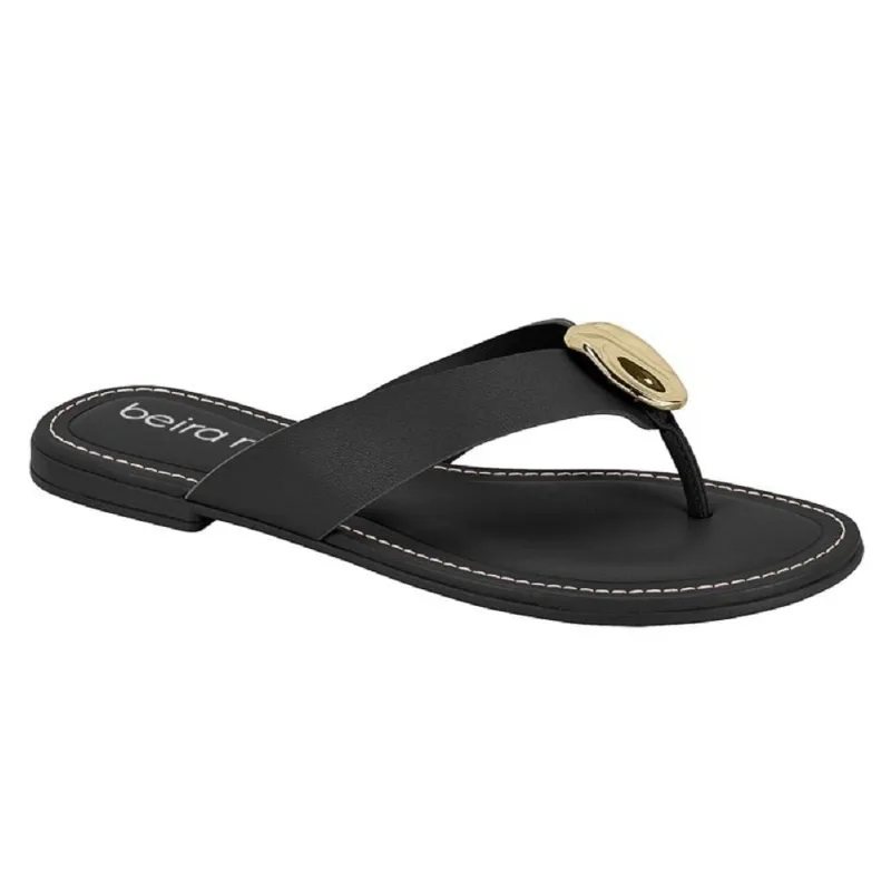 Chinelo Beira Rio Casual Ref 8552.206.9569 Preto 39