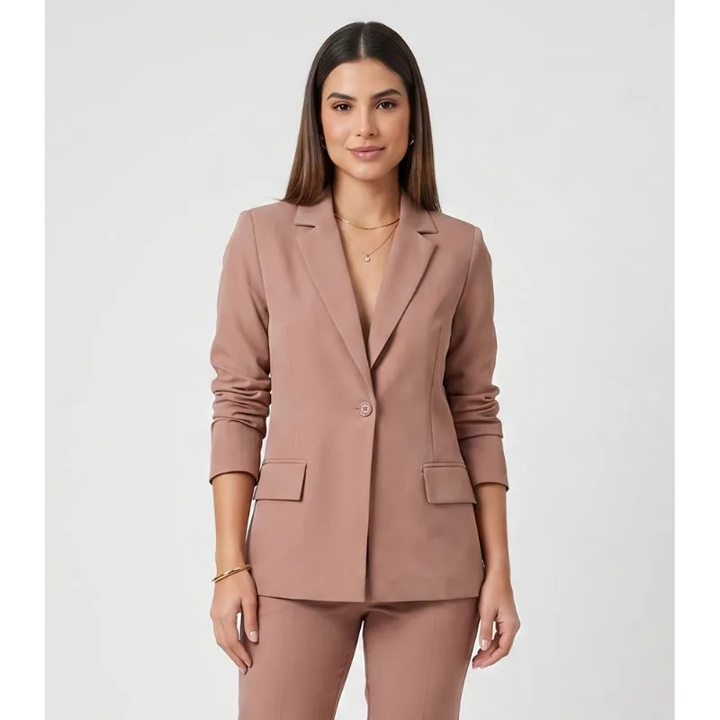 Blazer Feminino Alfaiataria Endless Marrom G