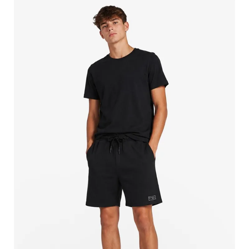 Bermuda Masculina Moletom Sarjado Com Bolso Minty Preto 14
