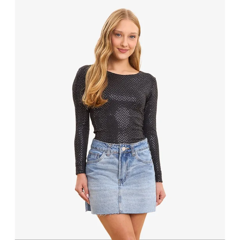 Blusa Feminina Cropped Minty Preto 18