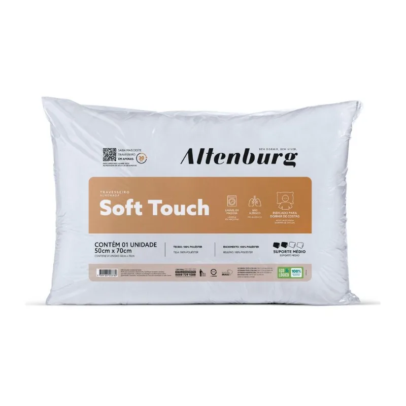 Travesseiro Soft Touch Antialérgico Altenburg Branco Un