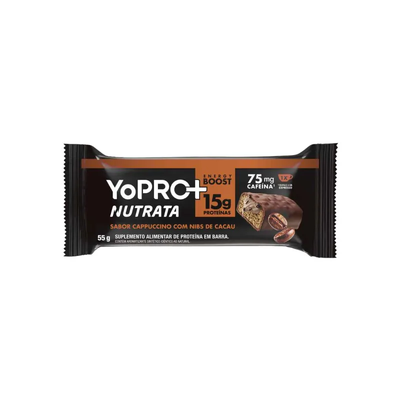 Barra De Proteína Nutrata Yopro Sabor Cappuccino 55g - Nutrata - Vida Saudável