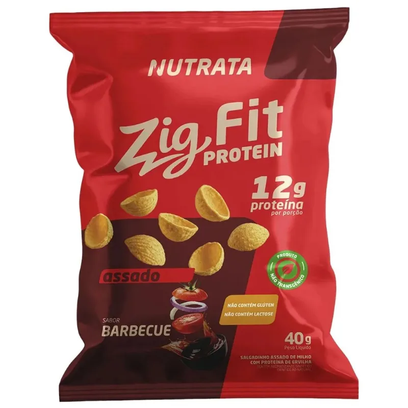 Salgadinho Assado Nutrata Zig Fit Protein Sabor Barbecue 40g