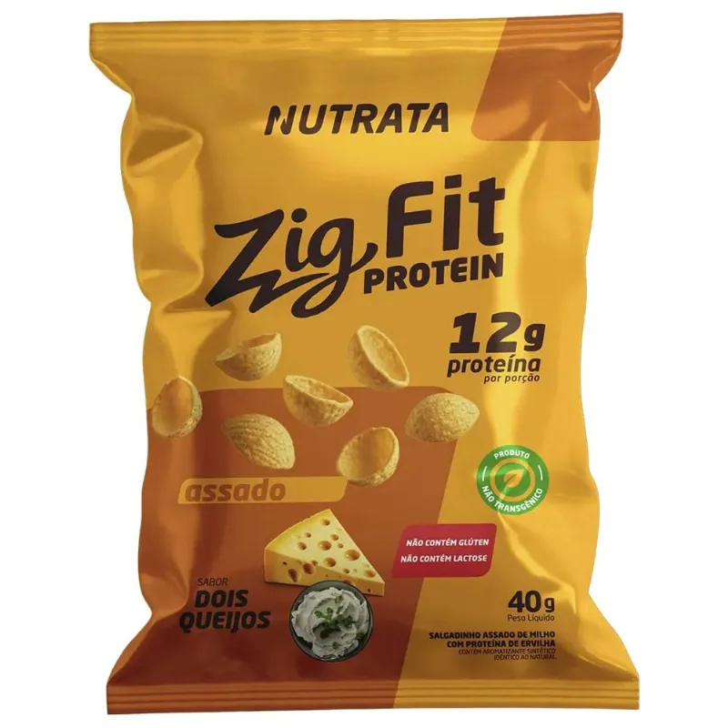 Salgadinho Assado Nutrata Zig Fit Protein Sabor Dois Queijos 40g