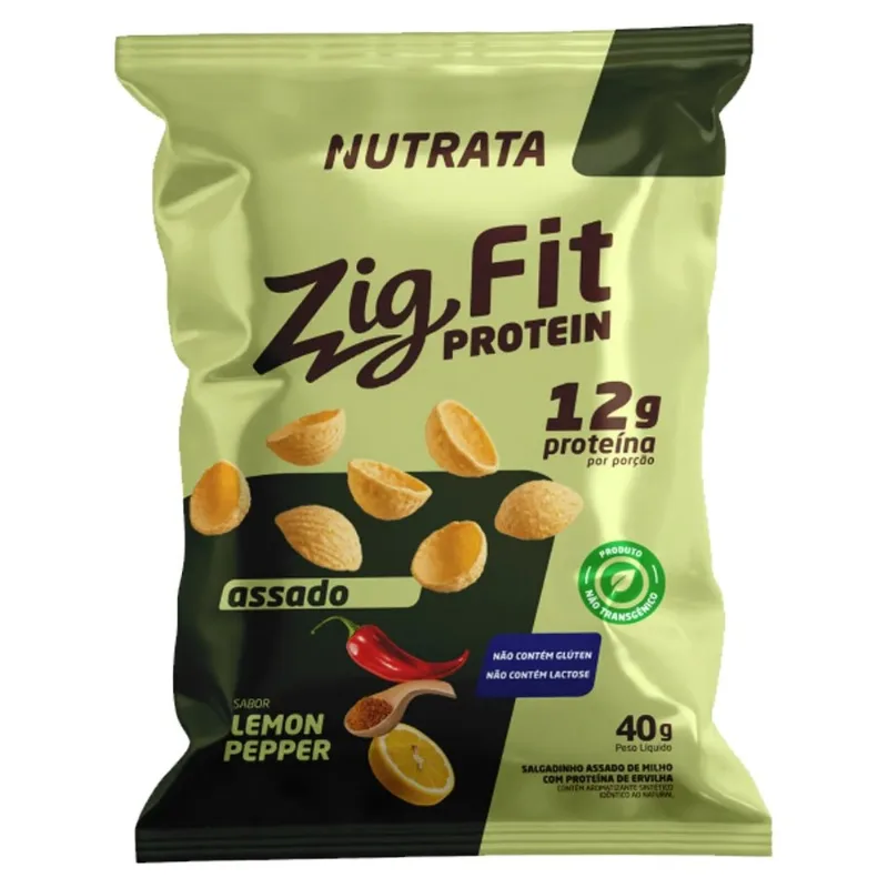 Salgadinho Assado Nutrata Zig Fit Protein Sabor Lemon Pepper 40g