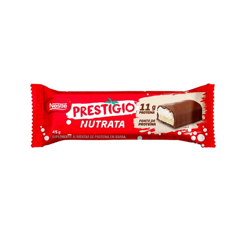 Barra Nestlé Nutrata 11g Proteína Prestigio 45g - Nutrata - Vitamina E Suplemento