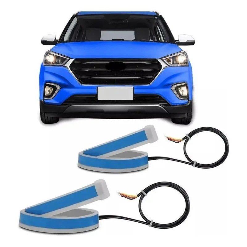 3x Fita Led Par 60cm Drl Farol E Seta Sequencial Universal