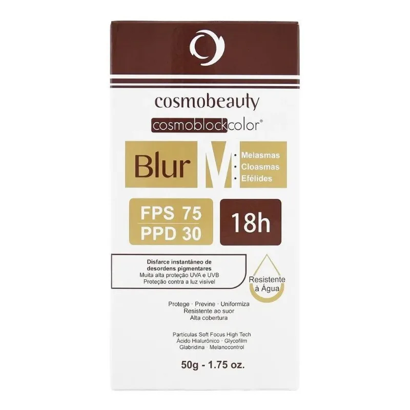 Blur M Fps75 Proteção 18h Melasma Cloasmas Efelides Cores