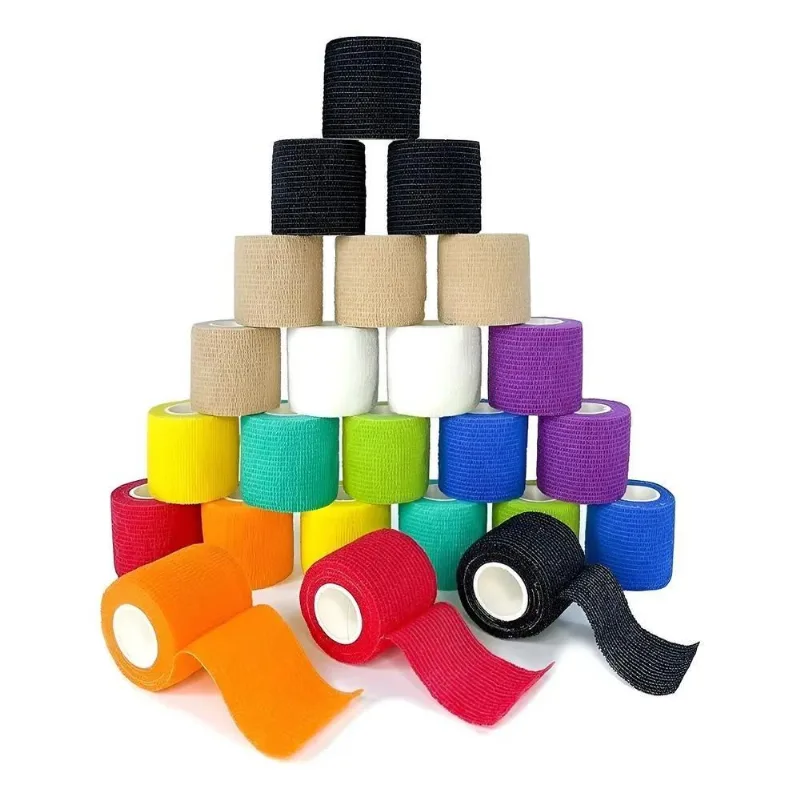 Bandagem Elástica Adesiva Flexível Atadura - 5cm - Kit 6 Mis