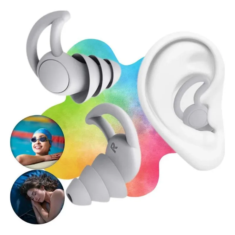 10x Tampão De Ouvido Protetor Auricular Dormir Natação Anti