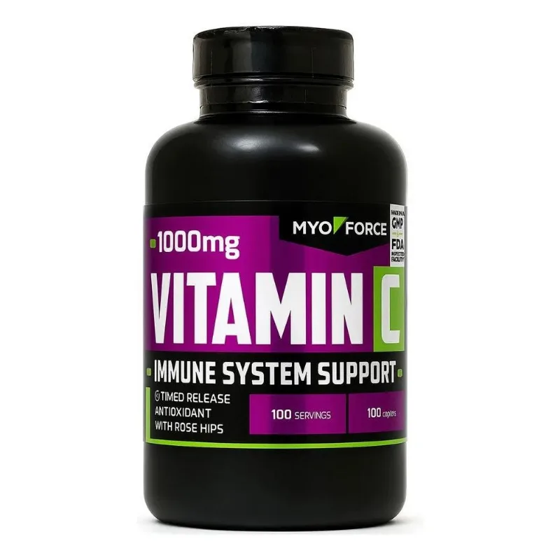 3x Vitamina C 1000 Mg Com Rose Hips 100 Capsulas - Time Rele