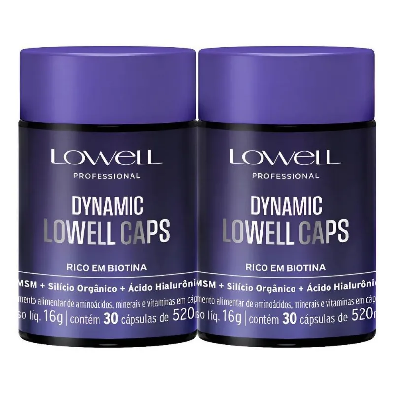 Lowell Caps 2 Un. Vitaminas E Nutrição Capilar 100% Natural