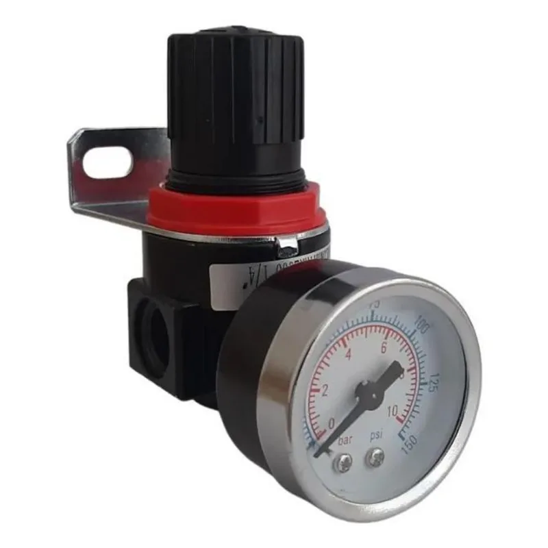 5x Regulador De Pressão P Compressor Com Manômetro 1/4 Ar200