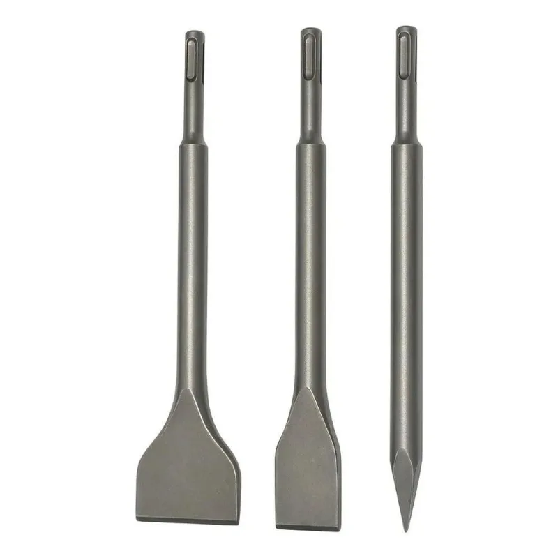 2x Klm Kit Sds Plus Martelete Ponteiro E Talhadeiras Jogo 3