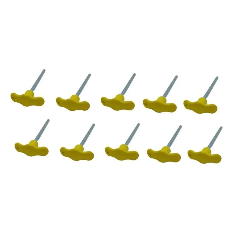 10 Pino De Carga Tijolinho 5/16 Para Academia Musc Amarelo