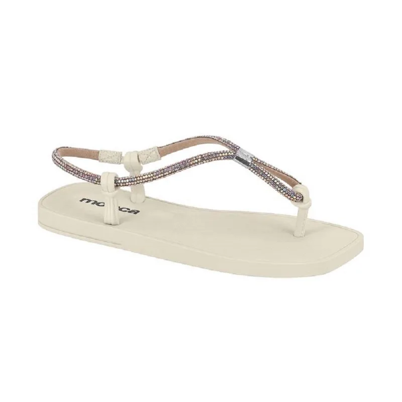 Sandalia Moleca Rasteira Casual Ref 5552.806.31476 Branco Off 34