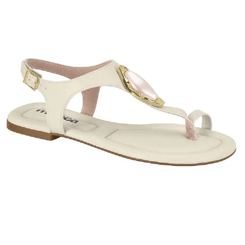Sandalia Moleca Rasteira Ref 5570.13.9569 Branco Off 34