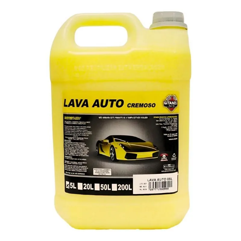 Shampoo Automotivo Lava Auto Cremoso Carro Moto 5l Gitanes