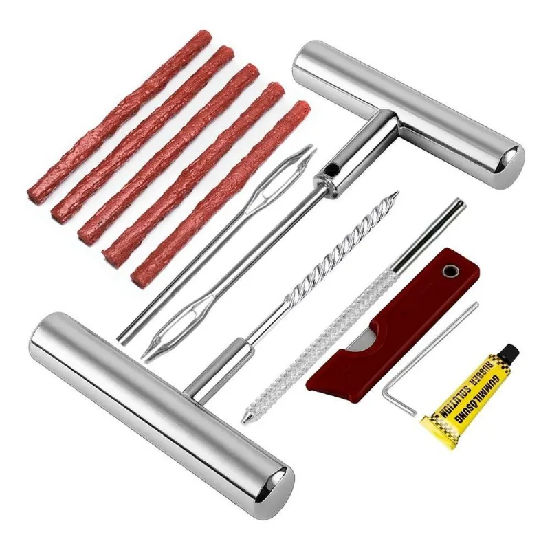 Kit Remendo Ferro Reparo Macarrão Pneu Carro Moto S/ Câmara