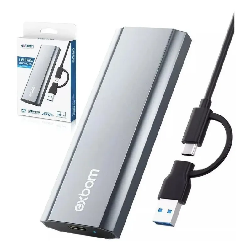 10x Case Para Ssd Nvme M.2 2280 Pcie M-key Usb Tipo-c E Usb